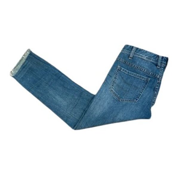 Free People “Maggie” Distressed Denim Straight Leg Jeans Darker Wash – Size 27 - Picture 1 of 7